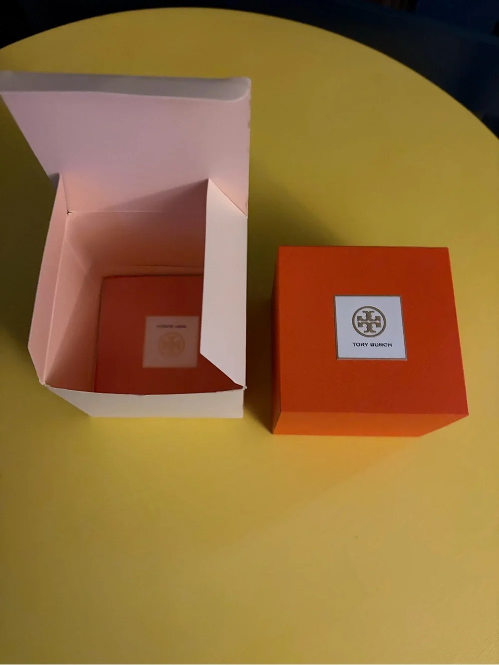 Tory Burch Reva Black Leather Gold Wristwatch w/ Box